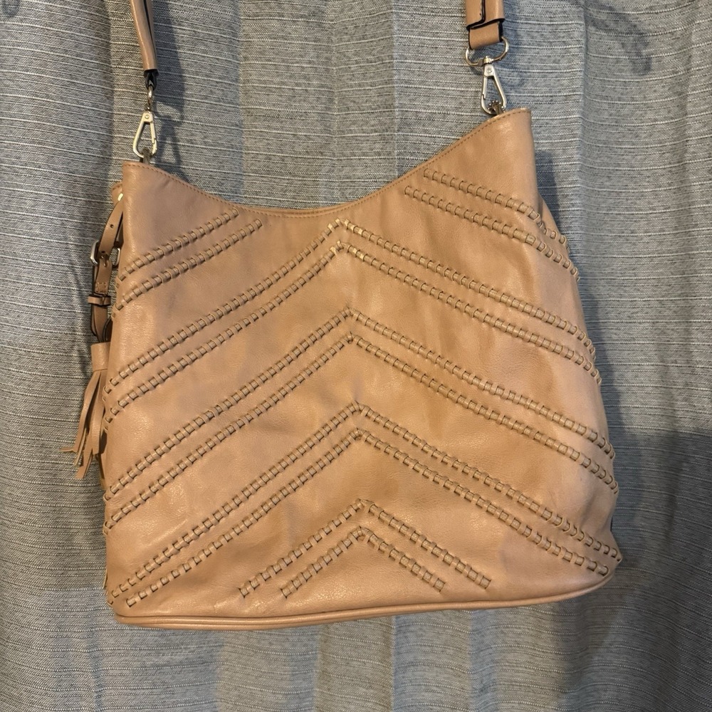 Big Buddha Leather Tote Bag‎ Saddle Tan Hobo Shoulder Purse